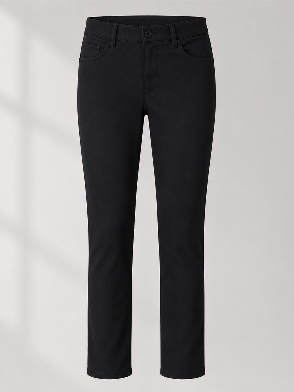 LOFT Black Slim Straight Stretch Pants Five Pocket Size 6